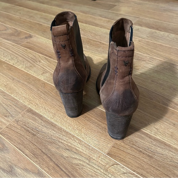 EUC! Trask leather square toe heeled booties - Picture 2 of 7